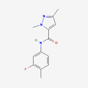 N-(3-fluoro-4-methylphenyl)-2,5-dimethylpyrazole-3-carboxamide