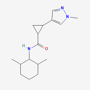 molecular formula C16H25N3O B7623931 N-(2,6-dimethylcyclohexyl)-2-(1-methylpyrazol-4-yl)cyclopropane-1-carboxamide 