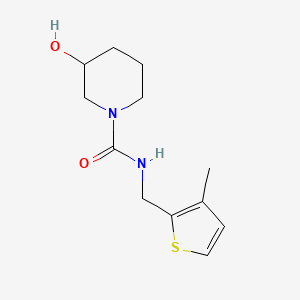 3-hydroxy-N-[(3-methylthiophen-2-yl)methyl]piperidine-1-carboxamide