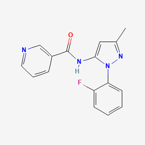 N-[2-(2-fluorophenyl)-5-methylpyrazol-3-yl]pyridine-3-carboxamide