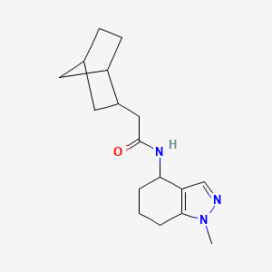 molecular formula C17H25N3O B7624016 2-(2-bicyclo[2.2.1]heptanyl)-N-(1-methyl-4,5,6,7-tetrahydroindazol-4-yl)acetamide 