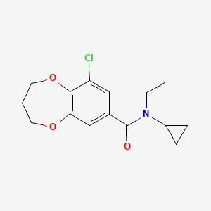 6-chloro-N-cyclopropyl-N-ethyl-3,4-dihydro-2H-1,5-benzodioxepine-8-carboxamide