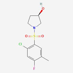 (3R)-1-(2-chloro-4-fluoro-5-methylphenyl)sulfonylpyrrolidin-3-ol