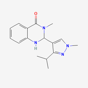 3-Methyl-2-(1-methyl-3-propan-2-ylpyrazol-4-yl)-1,2-dihydroquinazolin-4-one