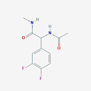 molecular formula C11H12F2N2O2 B7624102 2-acetamido-2-(3,4-difluorophenyl)-N-methylacetamide 