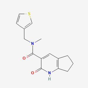 N-methyl-2-oxo-N-(thiophen-3-ylmethyl)-1,5,6,7-tetrahydrocyclopenta[b]pyridine-3-carboxamide