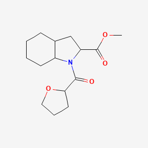 molecular formula C15H23NO4 B7624124 Methyl 1-(oxolane-2-carbonyl)-2,3,3a,4,5,6,7,7a-octahydroindole-2-carboxylate 