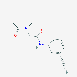 molecular formula C17H20N2O2 B7624134 N-(3-ethynylphenyl)-2-(2-oxoazocan-1-yl)acetamide 