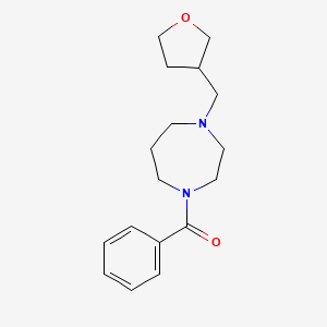 molecular formula C17H24N2O2 B7624139 [4-(Oxolan-3-ylmethyl)-1,4-diazepan-1-yl]-phenylmethanone 