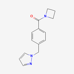 Azetidin-1-yl-[4-(pyrazol-1-ylmethyl)phenyl]methanone