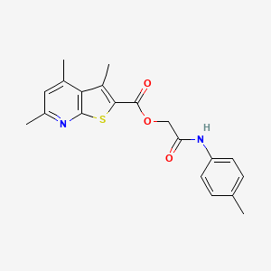 molecular formula C20H20N2O3S B7624175 [2-(4-Methylanilino)-2-oxoethyl] 3,4,6-trimethylthieno[2,3-b]pyridine-2-carboxylate 