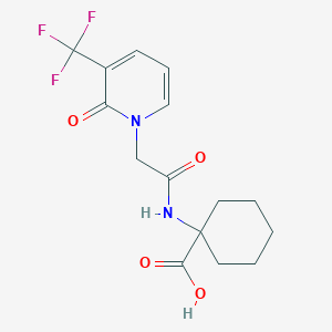 1-[[2-[2-Oxo-3-(trifluoromethyl)pyridin-1-yl]acetyl]amino]cyclohexane-1-carboxylic acid