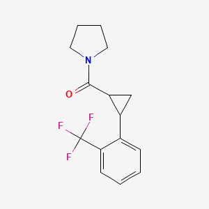 Pyrrolidin-1-yl-[2-[2-(trifluoromethyl)phenyl]cyclopropyl]methanone