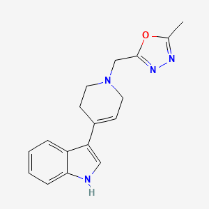 2-[[4-(1H-indol-3-yl)-3,6-dihydro-2H-pyridin-1-yl]methyl]-5-methyl-1,3,4-oxadiazole