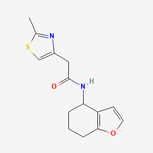 2-(2-methyl-1,3-thiazol-4-yl)-N-(4,5,6,7-tetrahydro-1-benzofuran-4-yl)acetamide