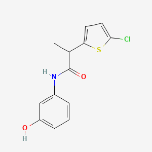 2-(5-chlorothiophen-2-yl)-N-(3-hydroxyphenyl)propanamide