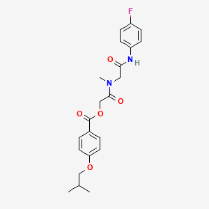 [2-[[2-(4-Fluoroanilino)-2-oxoethyl]-methylamino]-2-oxoethyl] 4-(2-methylpropoxy)benzoate