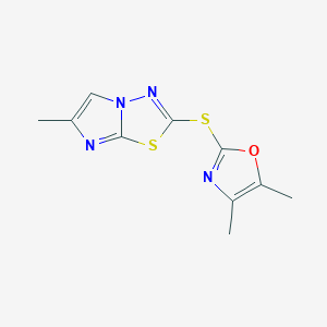 4,5-Dimethyl-2-(6-methylimidazo[2,1-b][1,3,4]thiadiazol-2-yl)sulfanyl-1,3-oxazole