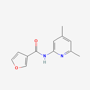 molecular formula C12H12N2O2 B7624305 N-(4,6-dimethylpyridin-2-yl)furan-3-carboxamide 