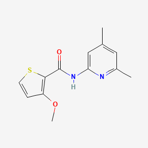 molecular formula C13H14N2O2S B7624332 N-(4,6-dimethylpyridin-2-yl)-3-methoxythiophene-2-carboxamide 