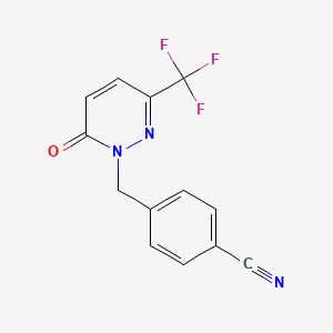 4-[[6-Oxo-3-(trifluoromethyl)pyridazin-1-yl]methyl]benzonitrile