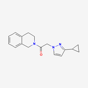 2-(3-cyclopropylpyrazol-1-yl)-1-(3,4-dihydro-1H-isoquinolin-2-yl)ethanone