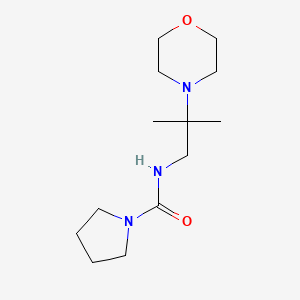 molecular formula C13H25N3O2 B7624364 N-(2-methyl-2-morpholin-4-ylpropyl)pyrrolidine-1-carboxamide 