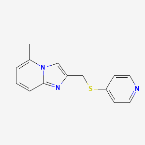 molecular formula C14H13N3S B7624410 5-Methyl-2-(pyridin-4-ylsulfanylmethyl)imidazo[1,2-a]pyridine 