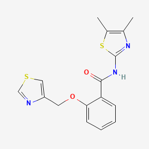 N-(4,5-dimethyl-1,3-thiazol-2-yl)-2-(1,3-thiazol-4-ylmethoxy)benzamide