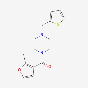 molecular formula C15H18N2O2S B7624456 (2-Methylfuran-3-yl)-[4-(thiophen-2-ylmethyl)piperazin-1-yl]methanone 