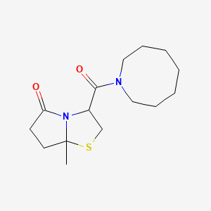 molecular formula C15H24N2O2S B7624488 3-(Azocane-1-carbonyl)-7a-methyl-2,3,6,7-tetrahydropyrrolo[2,1-b][1,3]thiazol-5-one 