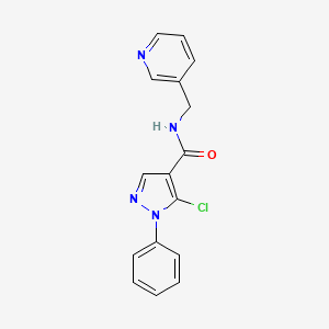 5-chloro-1-phenyl-N-(pyridin-3-ylmethyl)-1H-pyrazole-4-carboxamide