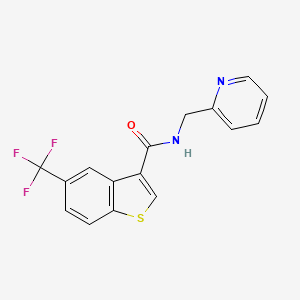 N-(pyridin-2-ylmethyl)-5-(trifluoromethyl)-1-benzothiophene-3-carboxamide