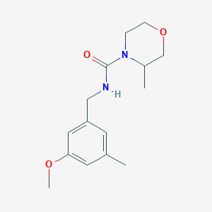 N-[(3-methoxy-5-methylphenyl)methyl]-3-methylmorpholine-4-carboxamide