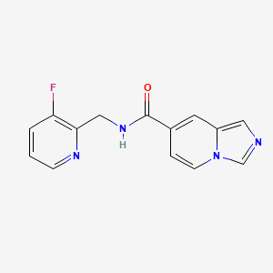 N-[(3-fluoropyridin-2-yl)methyl]imidazo[1,5-a]pyridine-7-carboxamide