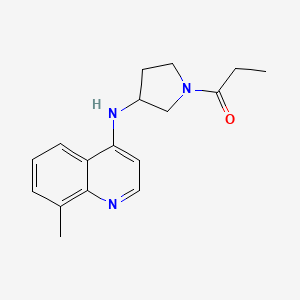 1-[3-[(8-Methylquinolin-4-yl)amino]pyrrolidin-1-yl]propan-1-one