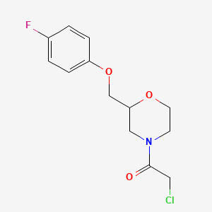 2-Chloro-1-[2-[(4-fluorophenoxy)methyl]morpholin-4-yl]ethanone