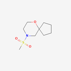 molecular formula C9H17NO3S B7624546 9-Methylsulfonyl-6-oxa-9-azaspiro[4.5]decane 