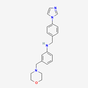 N-[(4-imidazol-1-ylphenyl)methyl]-3-(morpholin-4-ylmethyl)aniline