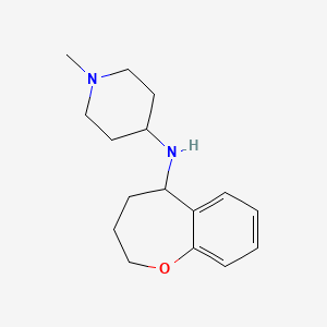 molecular formula C16H24N2O B7624595 1-methyl-N-(2,3,4,5-tetrahydro-1-benzoxepin-5-yl)piperidin-4-amine 