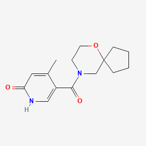 4-methyl-5-(6-oxa-9-azaspiro[4.5]decane-9-carbonyl)-1H-pyridin-2-one