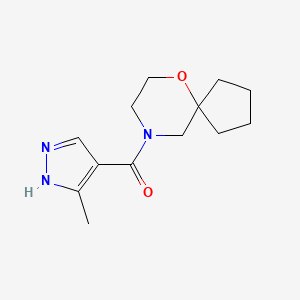 (5-methyl-1H-pyrazol-4-yl)-(6-oxa-9-azaspiro[4.5]decan-9-yl)methanone