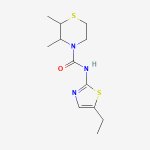 molecular formula C12H19N3OS2 B7624626 N-(5-ethyl-1,3-thiazol-2-yl)-2,3-dimethylthiomorpholine-4-carboxamide 