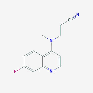 3-[(7-Fluoroquinolin-4-yl)-methylamino]propanenitrile