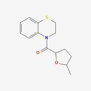 molecular formula C14H17NO2S B7624654 2,3-Dihydro-1,4-benzothiazin-4-yl-(5-methyloxolan-2-yl)methanone 