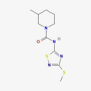 3-methyl-N-(3-methylsulfanyl-1,2,4-thiadiazol-5-yl)piperidine-1-carboxamide