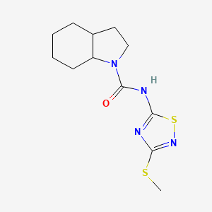 N-(3-methylsulfanyl-1,2,4-thiadiazol-5-yl)-2,3,3a,4,5,6,7,7a-octahydroindole-1-carboxamide