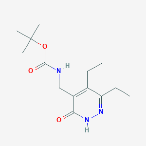 tert-butyl N-[(3,4-diethyl-6-oxo-1H-pyridazin-5-yl)methyl]carbamate