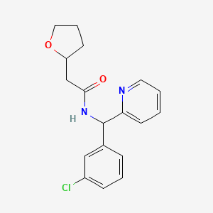 N-[(3-chlorophenyl)-pyridin-2-ylmethyl]-2-(oxolan-2-yl)acetamide