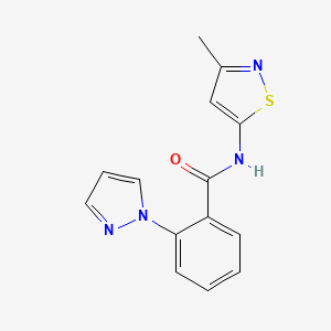 N-(3-methyl-1,2-thiazol-5-yl)-2-pyrazol-1-ylbenzamide